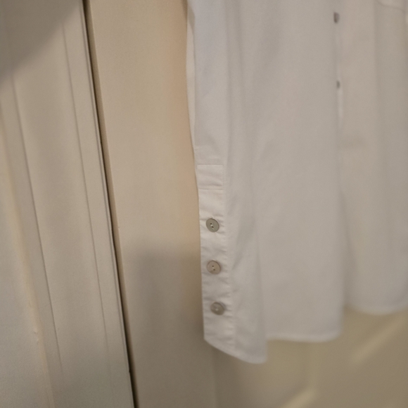 JJill White Button Down TUNIC Xlarge - Picture 2 of 7